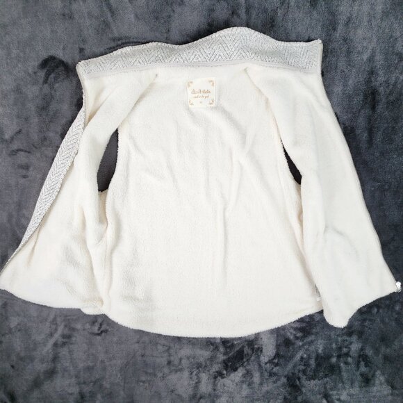 Altar'd State Gray Chevron Sherpa Vest Full Zip Size M Gray Fleece Lining - Picture 5 of 7